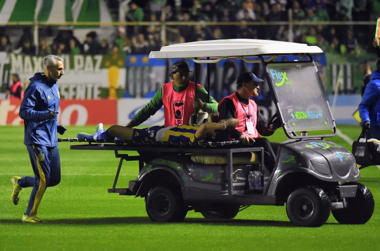 Gaspar Duarte, lesionado en Rosario Central: rotura de cruzado y siete meses